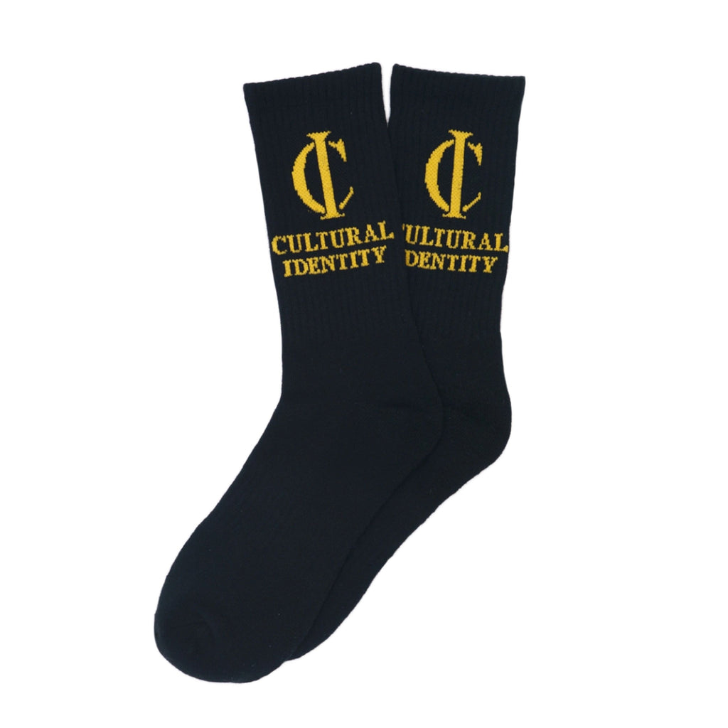 Black gold "CI" Socks