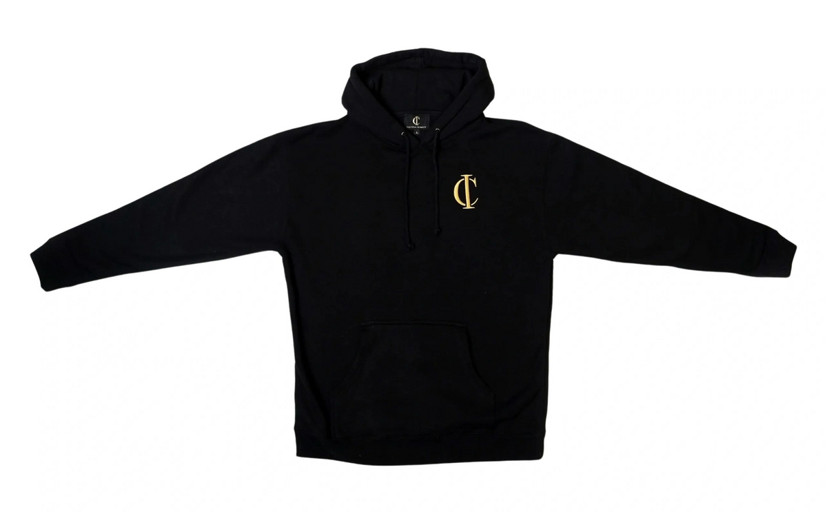 Black Yellow Logo Hoodie