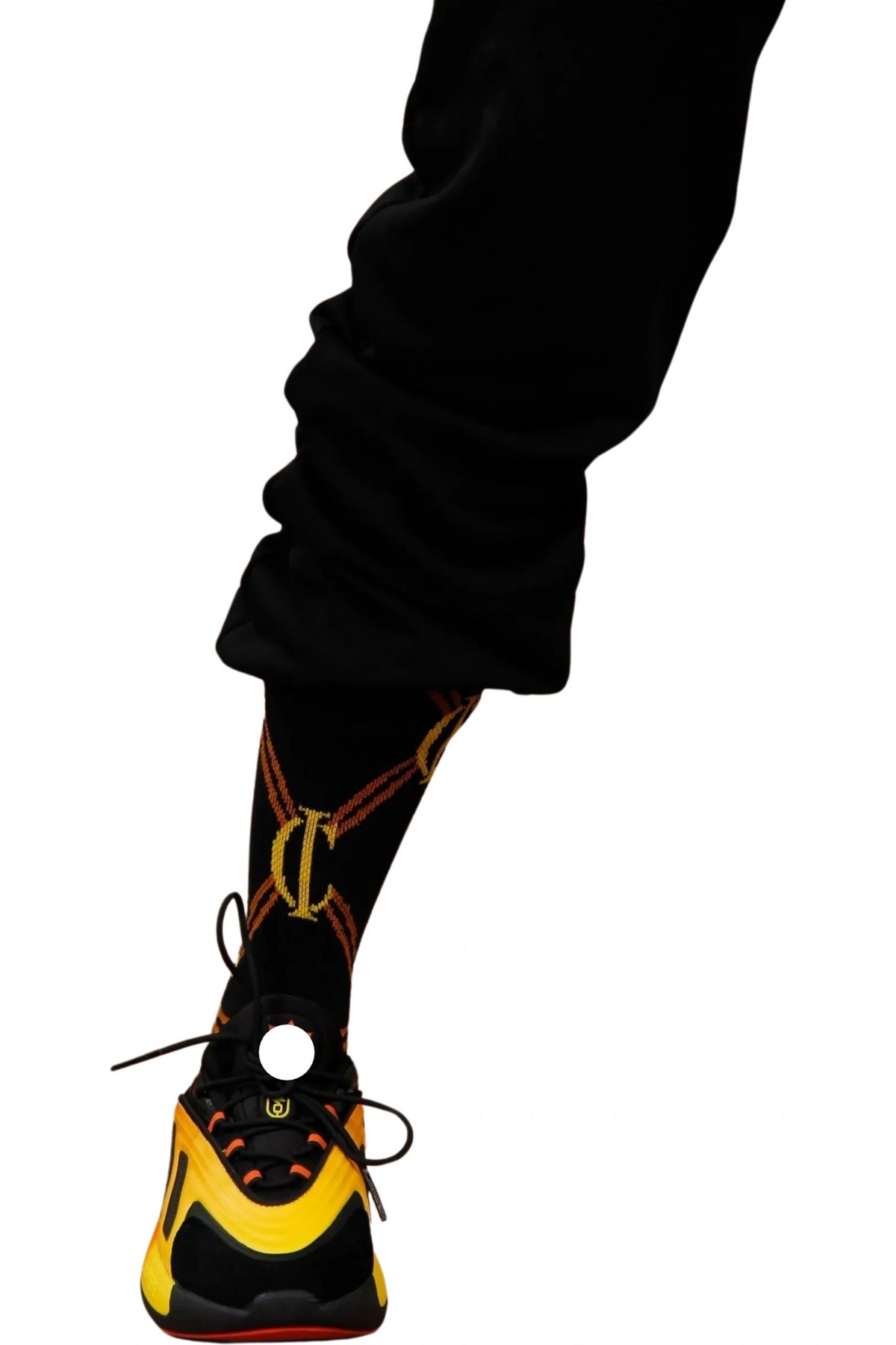 Black gold print Socks