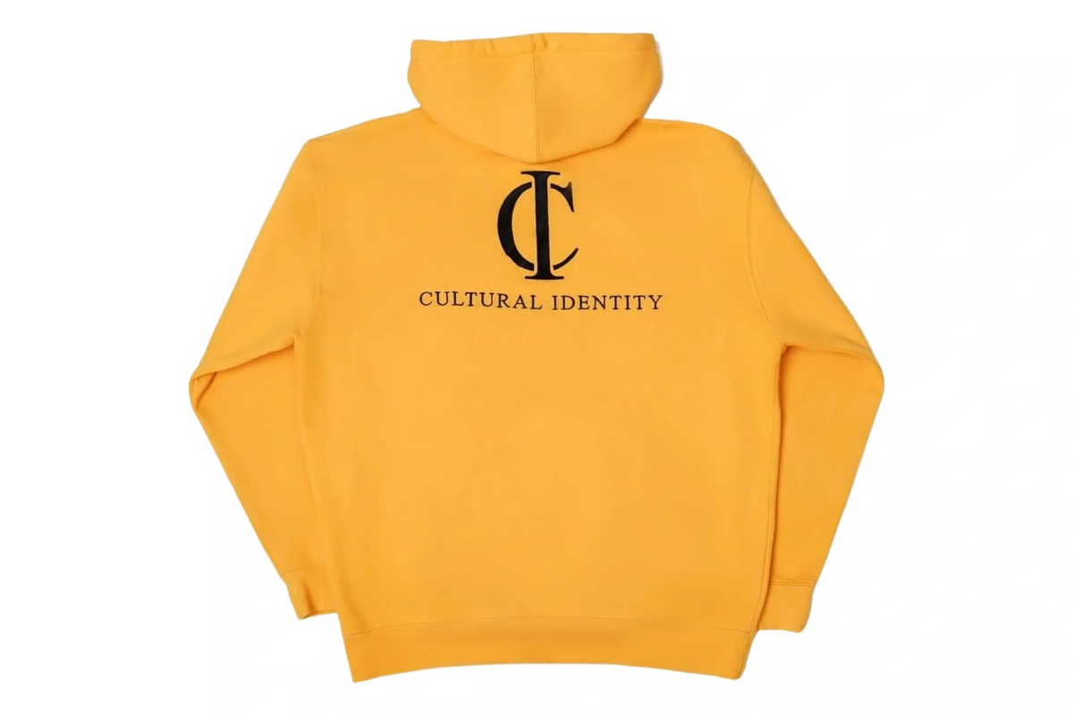 Yellow Black Logo Hoodie