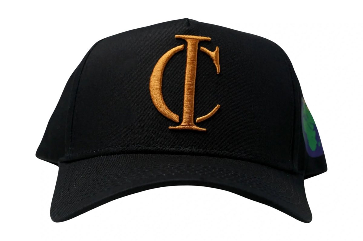 Black Yellow Logo Global Cap