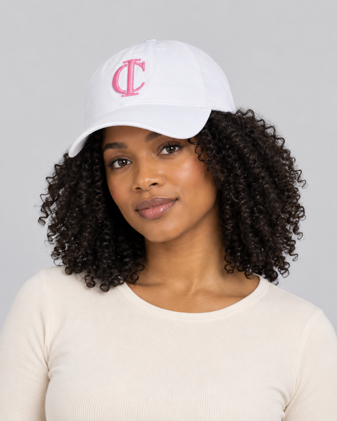 White Pink Logo cap