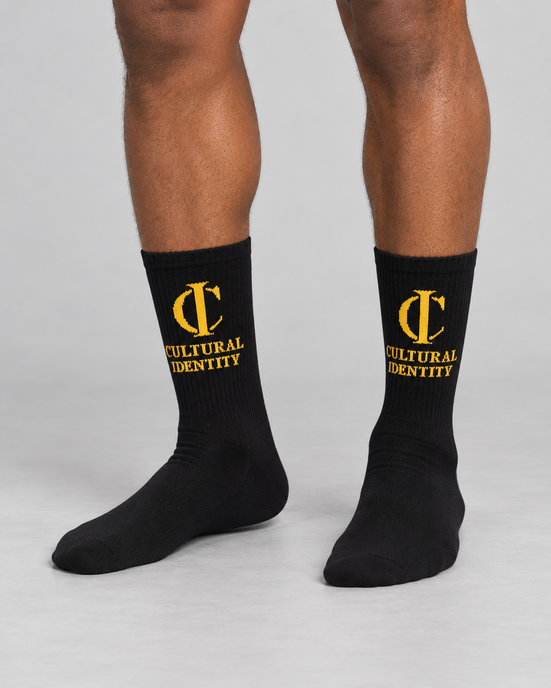 Black gold "CI" Socks